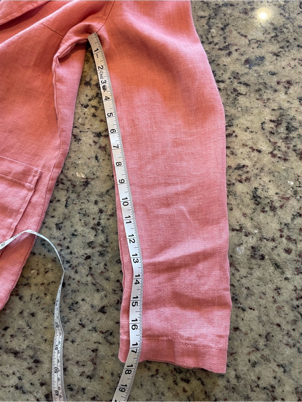 New Coldwater Creek coral 100% linen Blazer Jacket XS - Picture 7 of 7